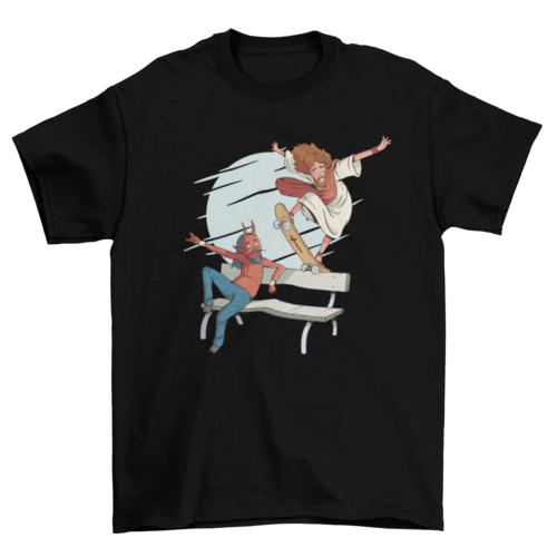 Jesus Skateboarding, Christian Tee, Skater, Skateboarder t-shirt