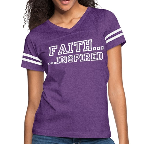 Womens Graphic Vintage Tee - Faith Inspired Sport T-shirt