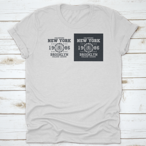 New York, Brooklyn Typography For Clothes Design Graphics For Print