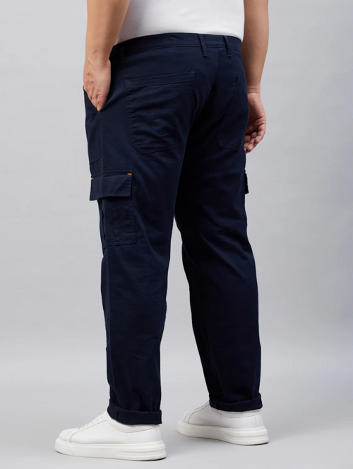 Men’s Cotton Cargo Pants (Color navy blue) (Size 34)