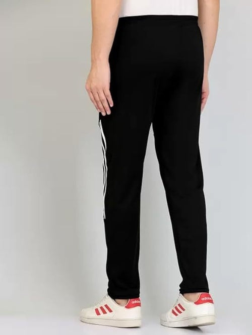 Men's Black Lycra Full Elastic Sport Wear Stretchable Track Pant Size
