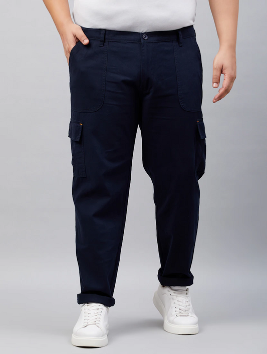 Men’s Cotton Cargo Pants (Color navy blue) (Size 34)