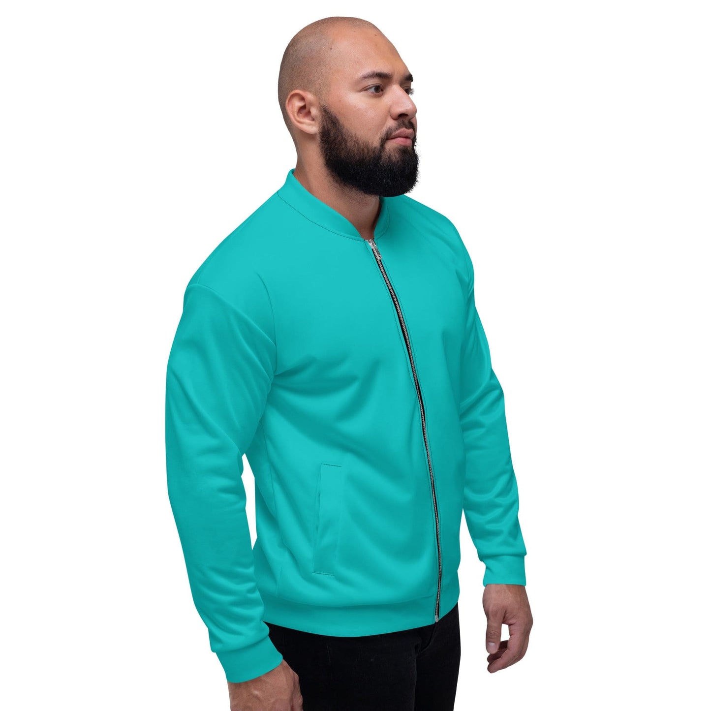 Mens Casual Bomber Jacket for Everyday Wear in Light Green