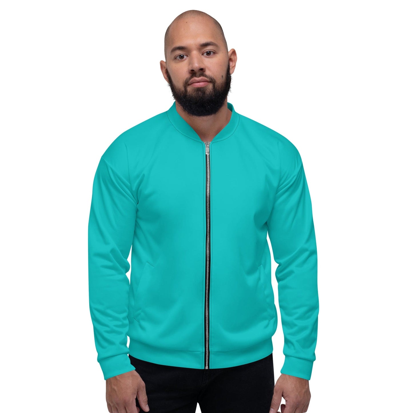 Mens Casual Bomber Jacket for Everyday Wear in Light Green
