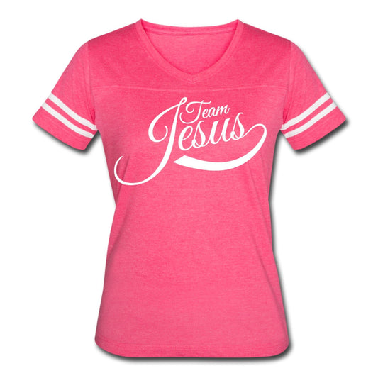 Womens Graphic Vintage Tee - Team Jesus Sport T-shirt