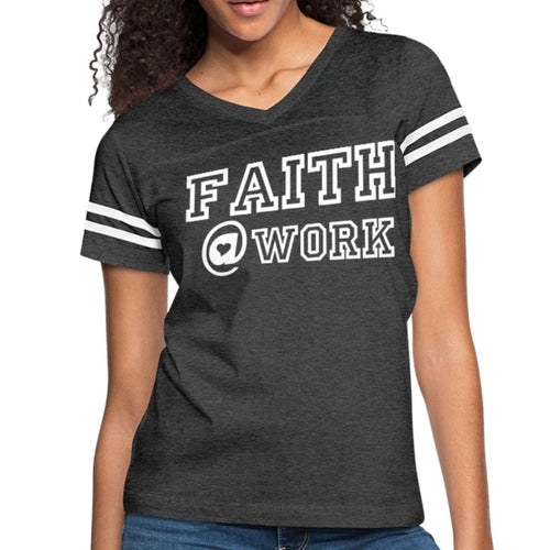 Womens Graphic Vintage Tee - Faith @ Work Sport T-shirt