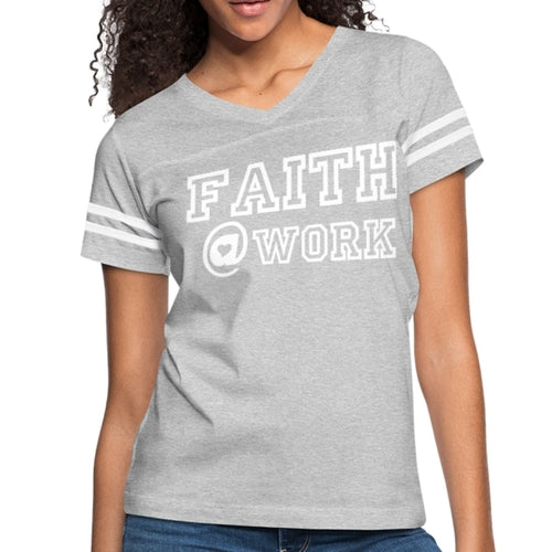 Womens Graphic Vintage Tee - Faith @ Work Sport T-shirt
