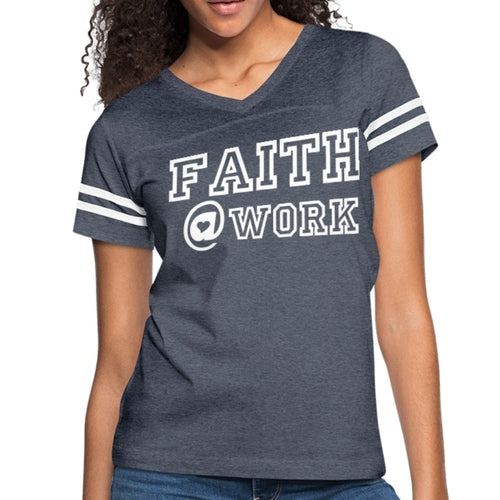Womens Graphic Vintage Tee - Faith @ Work Sport T-shirt