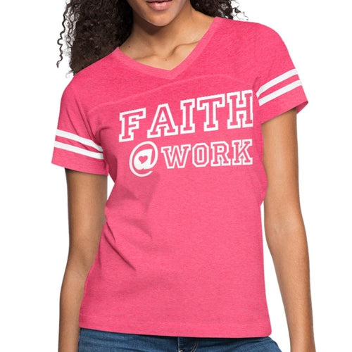 Womens Graphic Vintage Tee - Faith @ Work Sport T-shirt