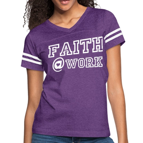 Womens Graphic Vintage Tee - Faith @ Work Sport T-shirt