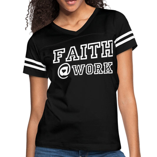 Womens Graphic Vintage Tee - Faith @ Work Sport T-shirt