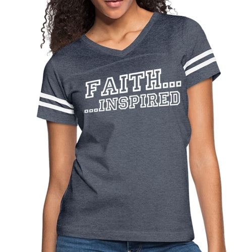 Womens Graphic Vintage Tee - Faith Inspired Sport T-shirt