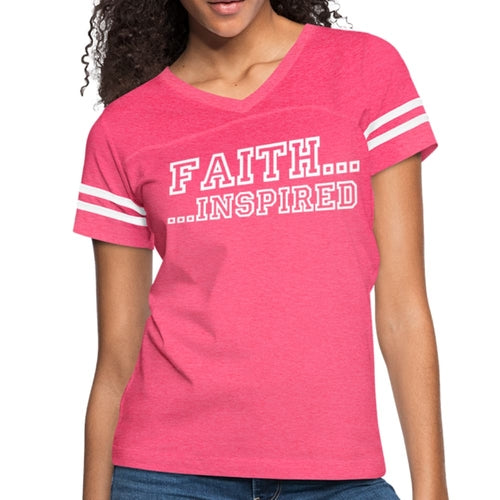 Womens Graphic Vintage Tee - Faith Inspired Sport T-shirt