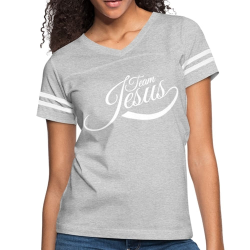 Womens Graphic Vintage Tee - Team Jesus Sport T-shirt