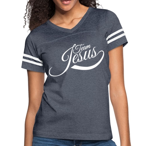 Womens Graphic Vintage Tee - Team Jesus Sport T-shirt