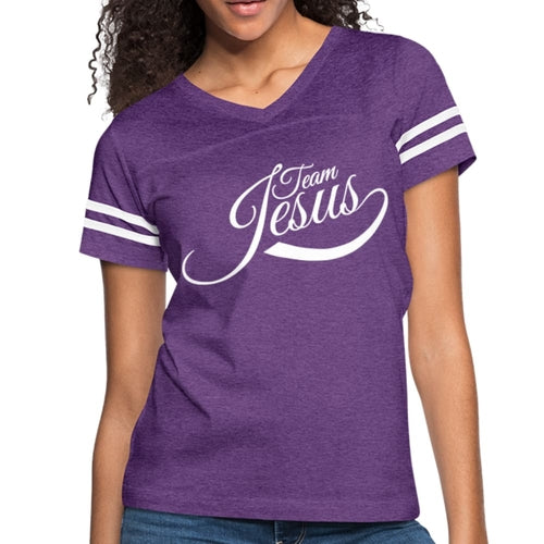 Womens Graphic Vintage Tee - Team Jesus Sport T-shirt